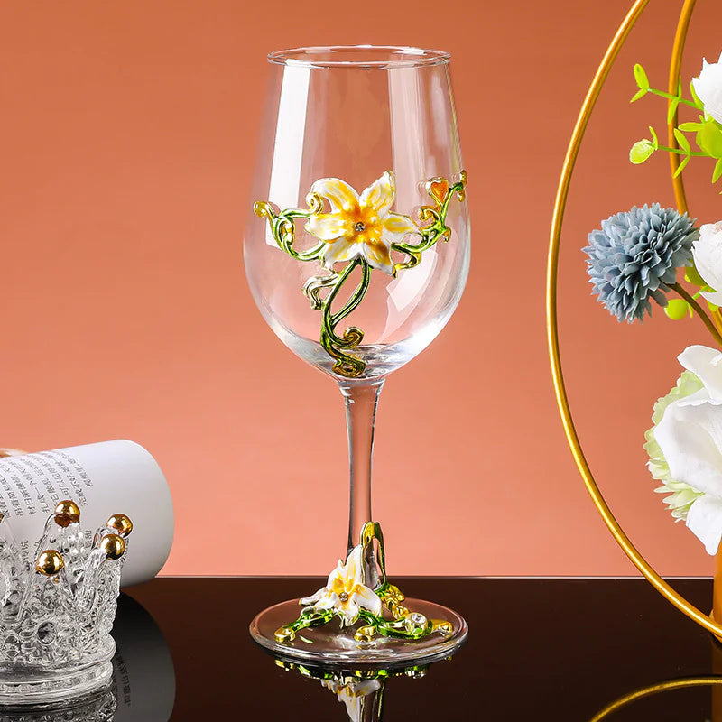 Retro Enamel Wine Goblet
