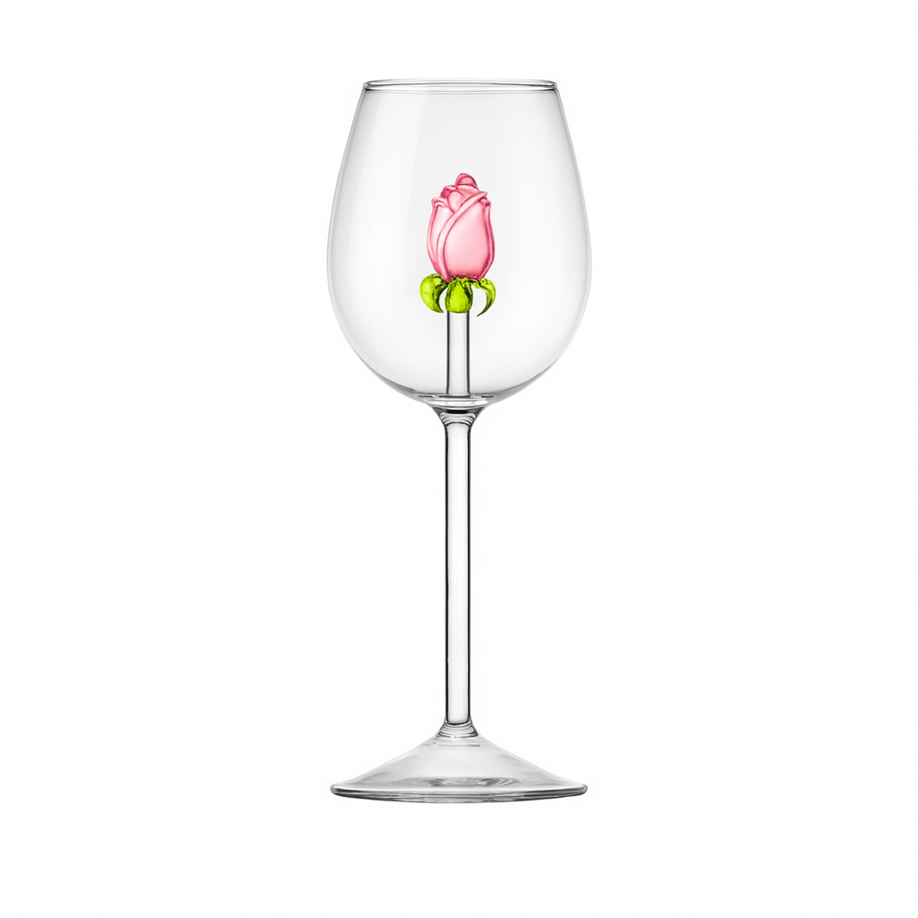 Rose Wine Glass