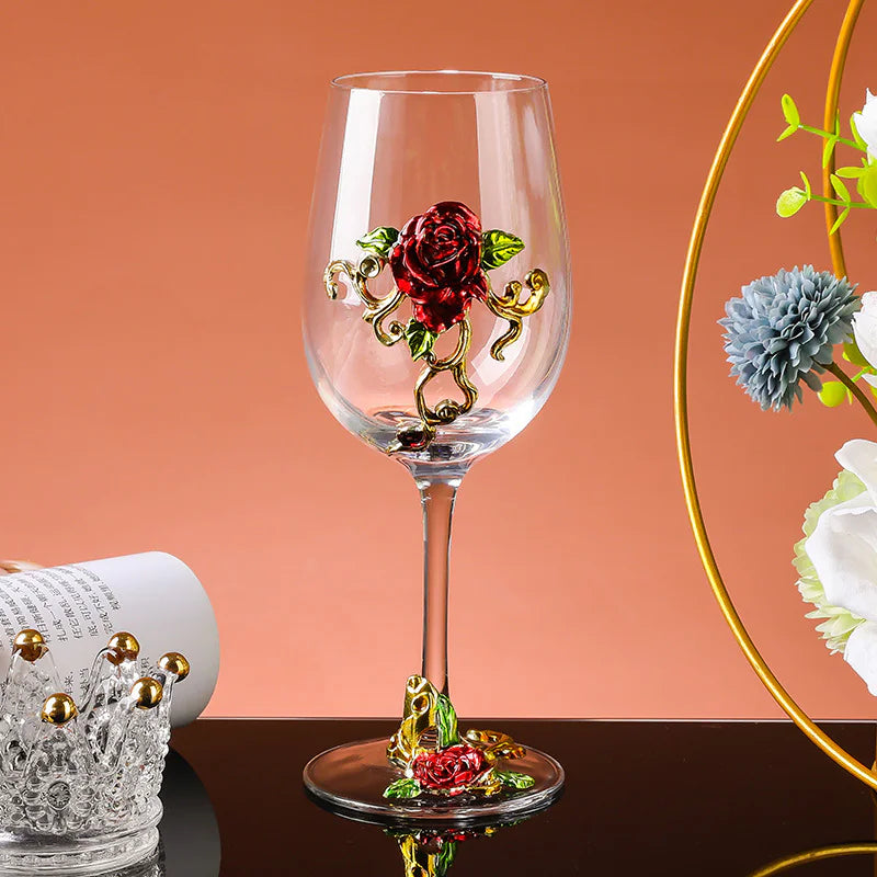 Retro Enamel Wine Goblet