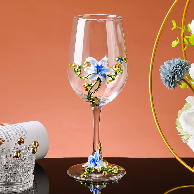 Retro Enamel Wine Goblet