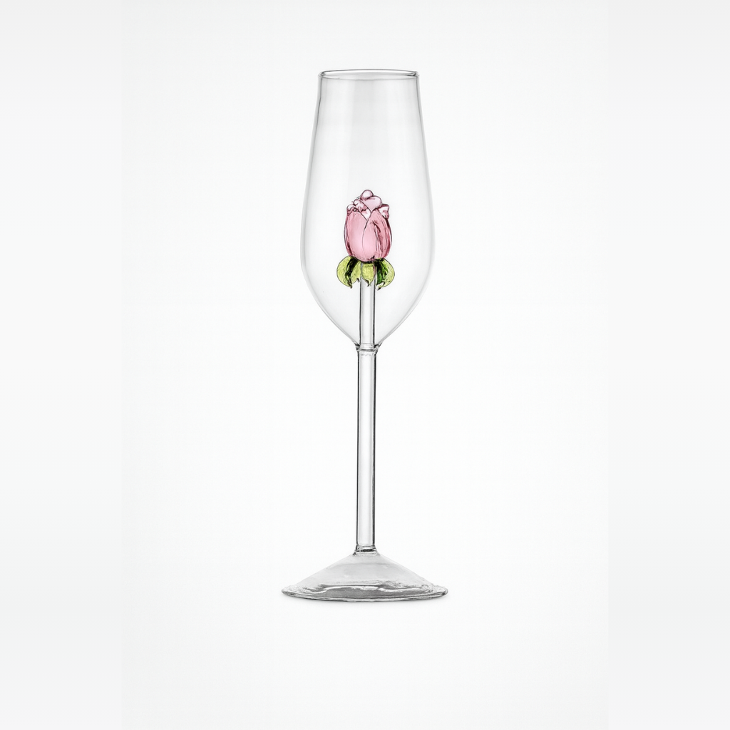Rose Wine Glass
