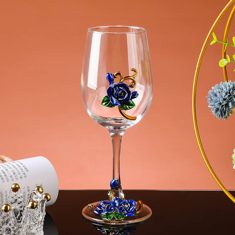Retro Enamel Wine Goblet