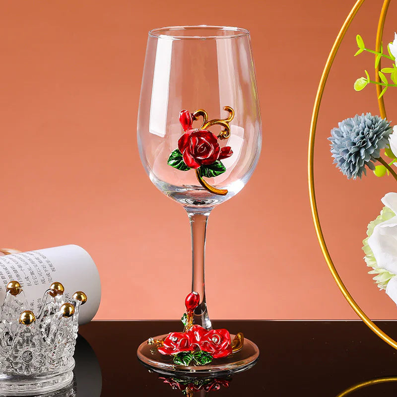 Retro Enamel Wine Goblet
