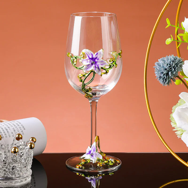 Retro Enamel Wine Goblet
