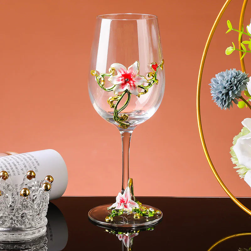 Retro Enamel Wine Goblet